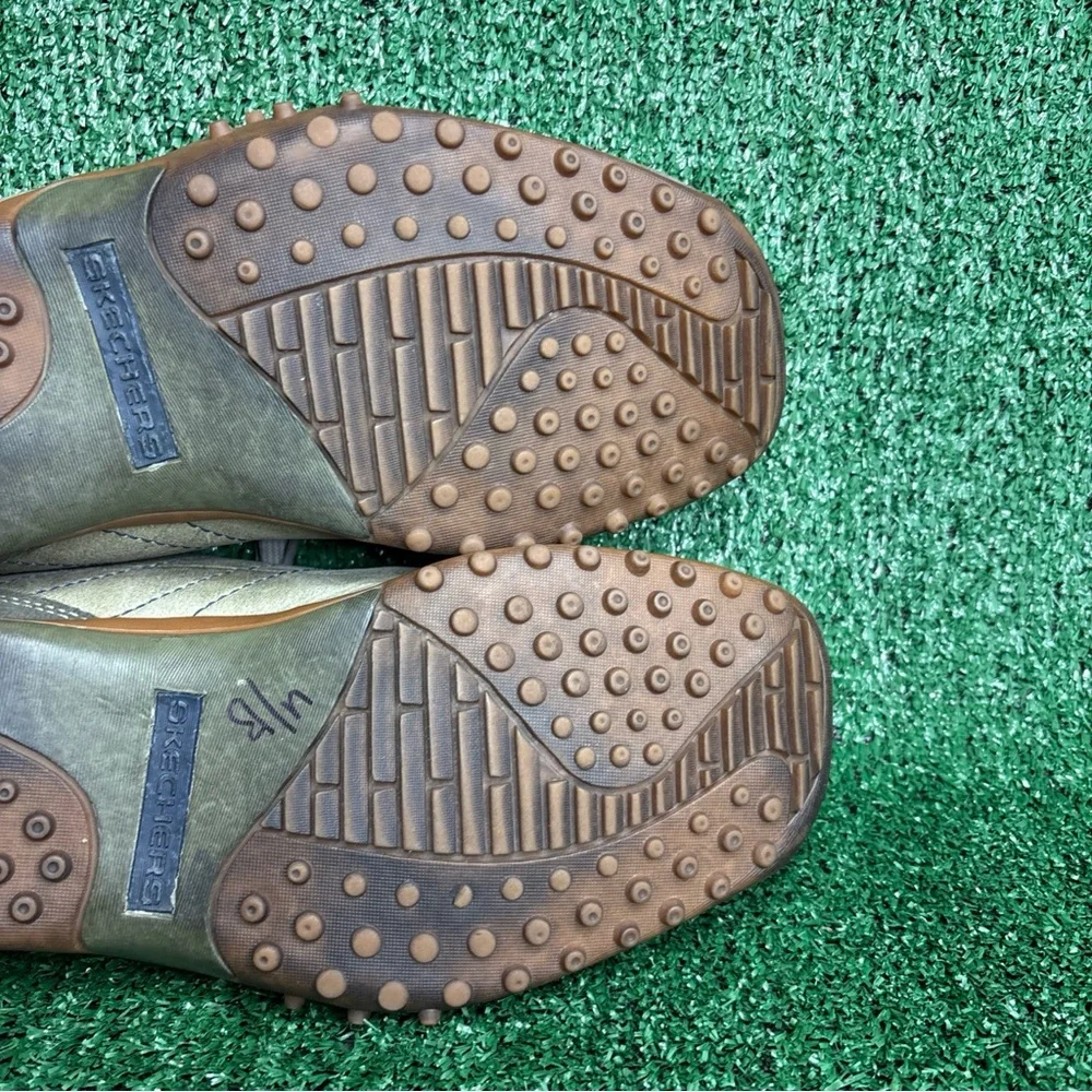 Skechers Citywalk Sneaker Mens Size 10.5 Olive Green Leather Casual Shoes‎